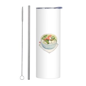 20 oz Stainless Steel Insulated Mug - Vegetable and Tofu Soup
